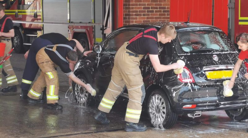 Fire cadets in car washing fundraiser