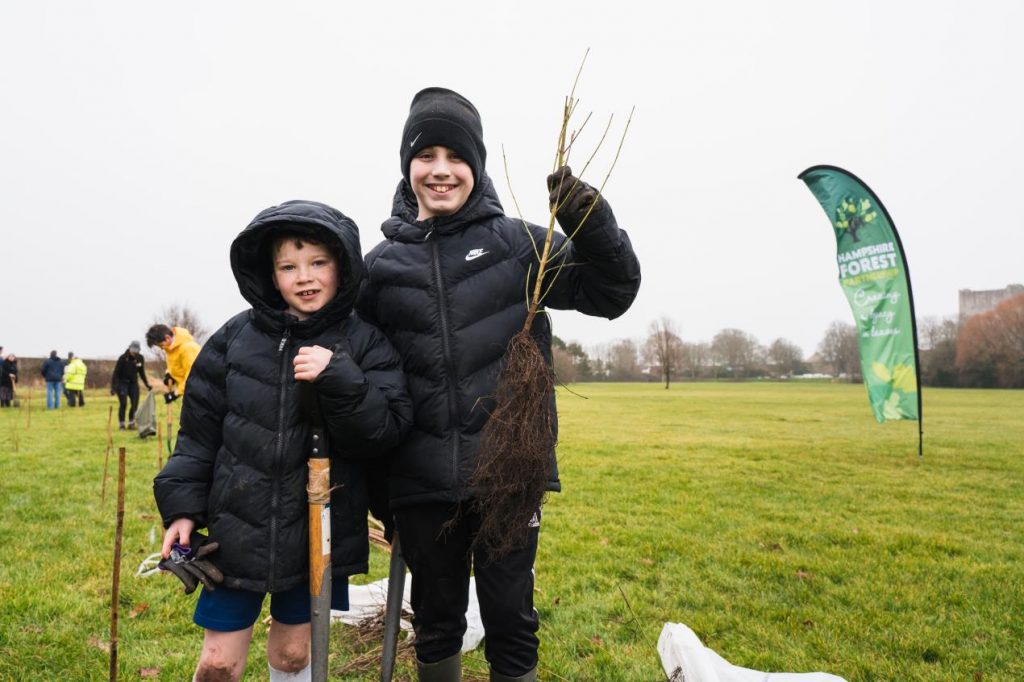 Volunteers 'leaf' legacy by planting 350 trees in Portchester