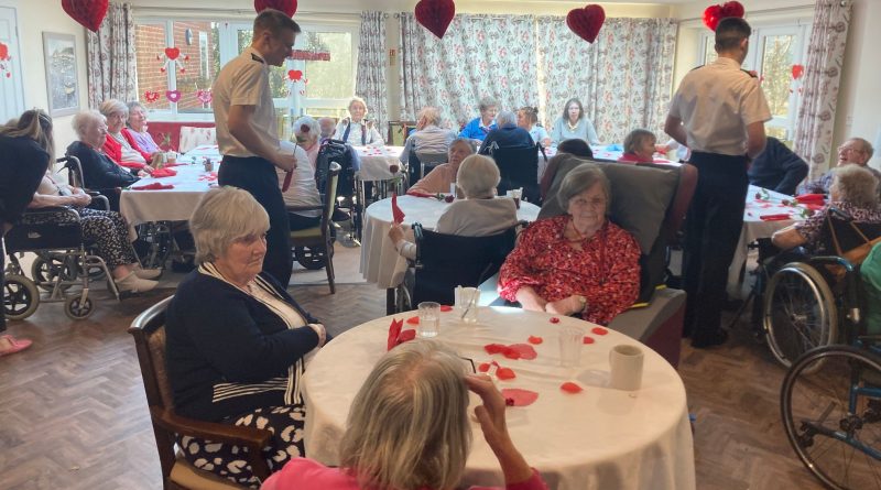 Sailors share love with nursing home