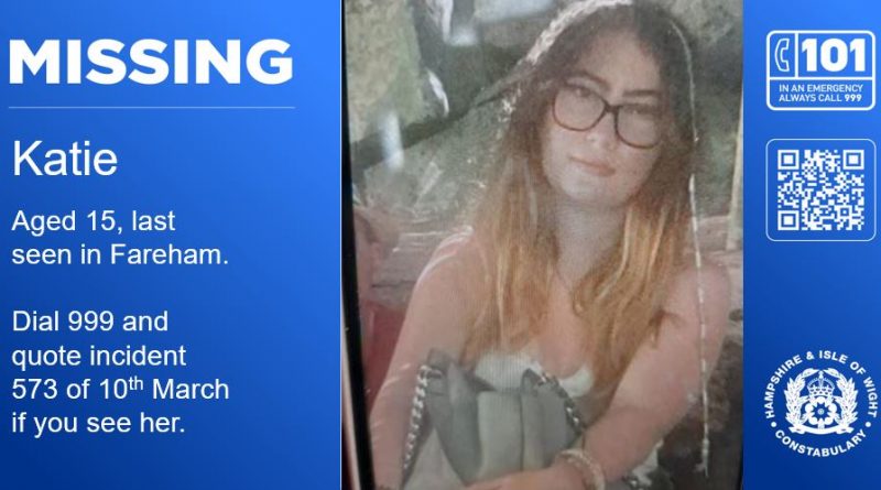 Have you seen missing Katie from Fareham?